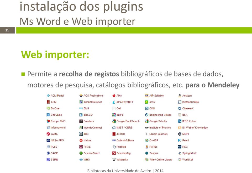 bibliográficos de bases de dados, motores de