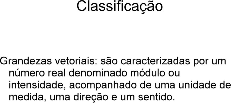 denominado módulo ou intensidade,