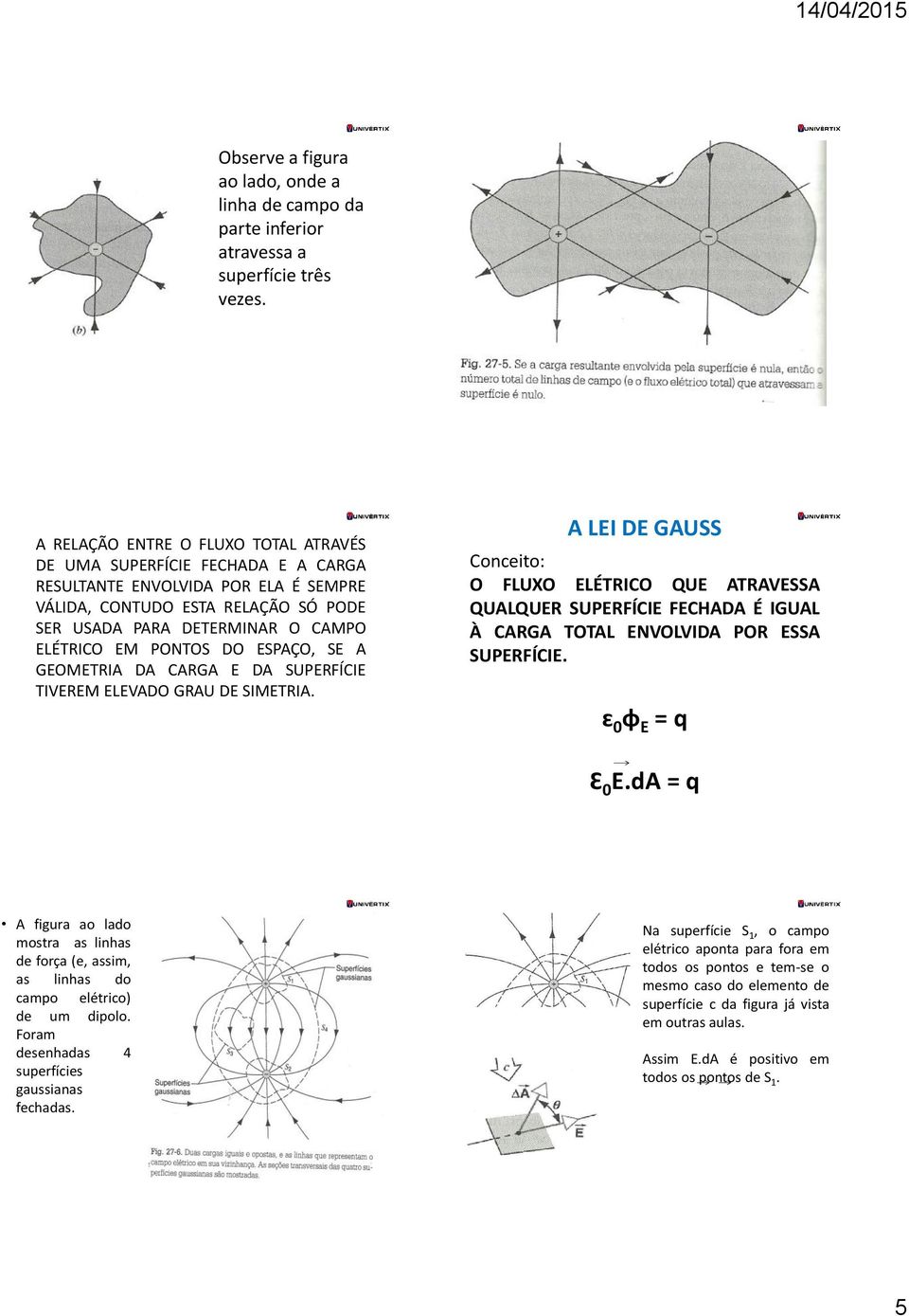 PONTOS DO ESPAÇO, SE A GEOMETRIA DA CARGA E DA SUPERFÍCIE TIVEREM ELEVADO GRAU DE SIMETRIA.