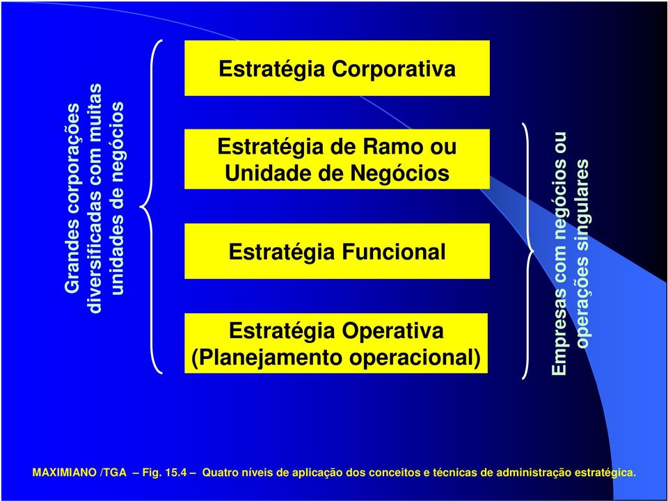 Operativa (Planejamento operacional) Empresas com negócios ou operações singulares