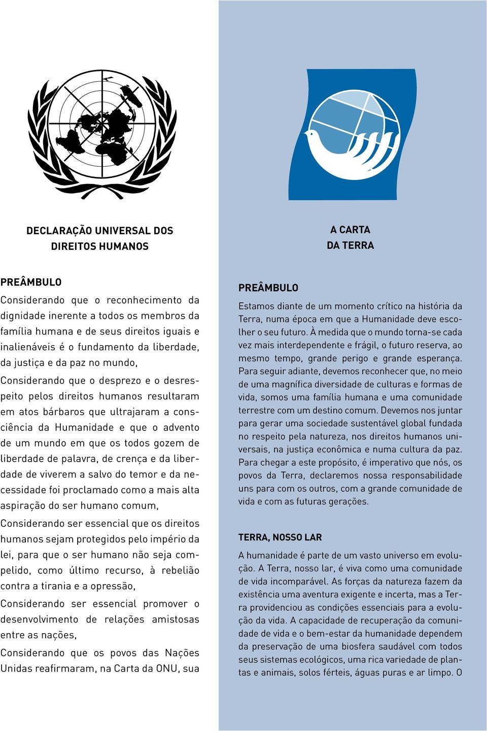 Humanidade e que o advento de um mundo em que os todos gozem de liberdade de palavra, de crença e da liberdade de viverem a salvo do temor e da necessidade foi proclamado como a mais alta aspiração