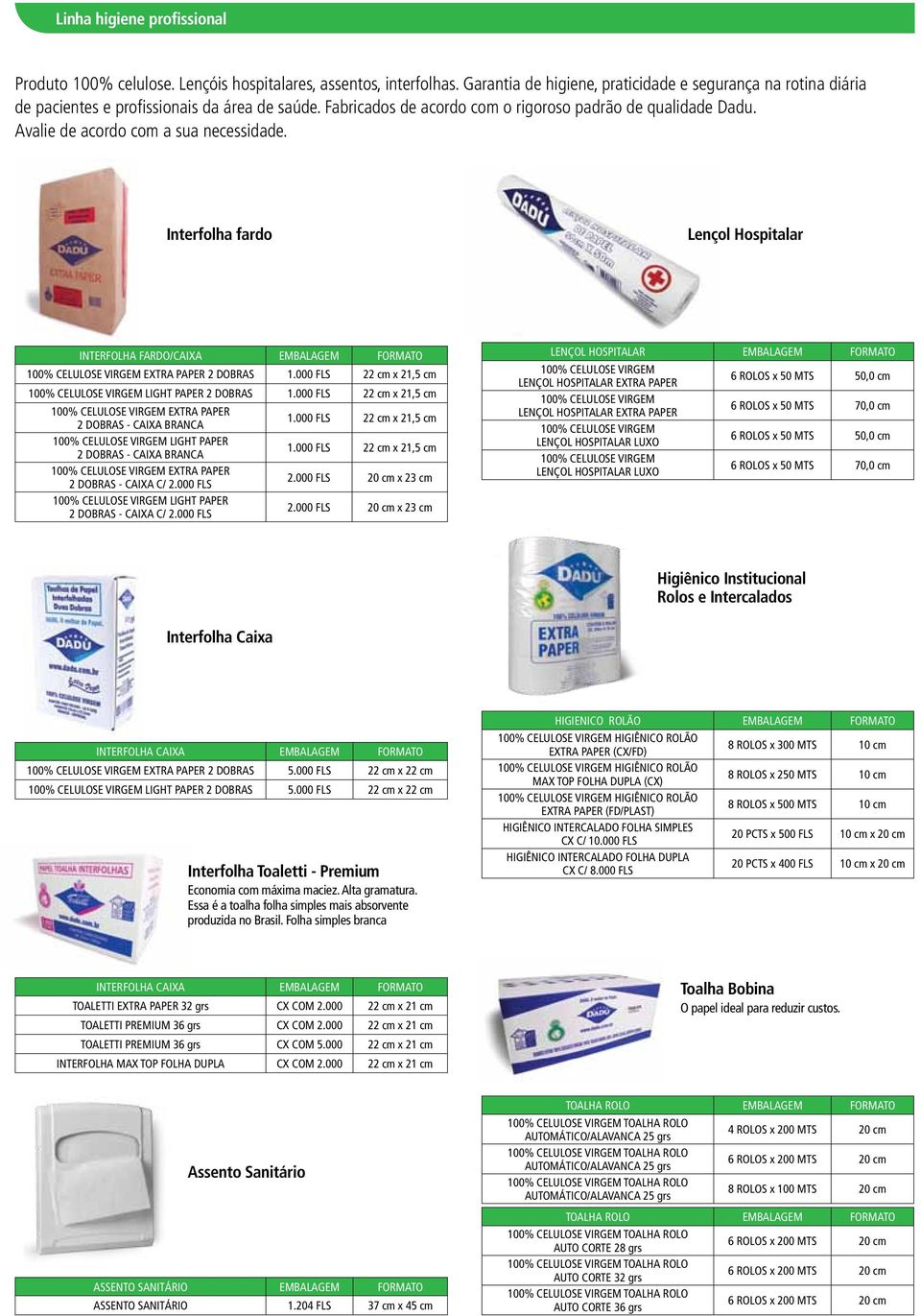 Avalie de acordo com a sua necessidade. Interfolha fardo Lençol Hospitalar INTERFOLHA FARDO/CAIXA EMBALAGEM FORMATO 100% CELULOSE VIRGEM EXTRA PAPER 2 DOBRAS 1.