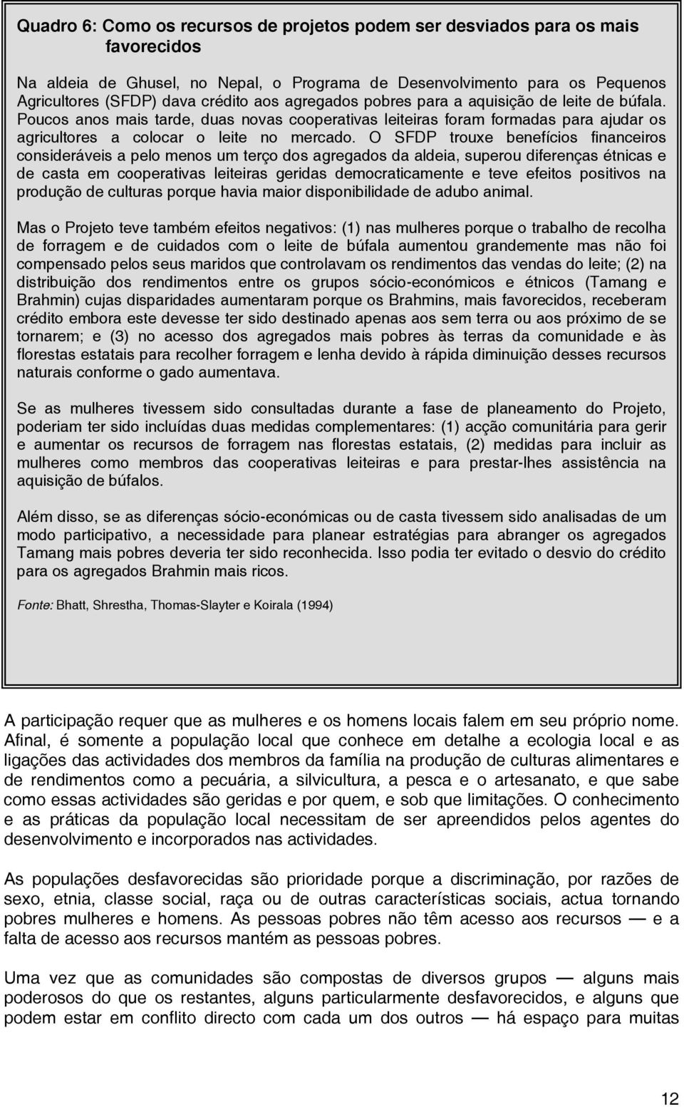 O SFDP trouxe benefícios financeiros consideráveis a pelo menos um terço dos agregados da aldeia, superou diferenças étnicas e de casta em cooperativas leiteiras geridas democraticamente e teve