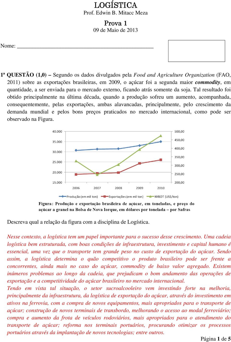 segunda maior commodity, em quantidade, a ser enviada para o mercado externo, ficando atrás somente da soja.