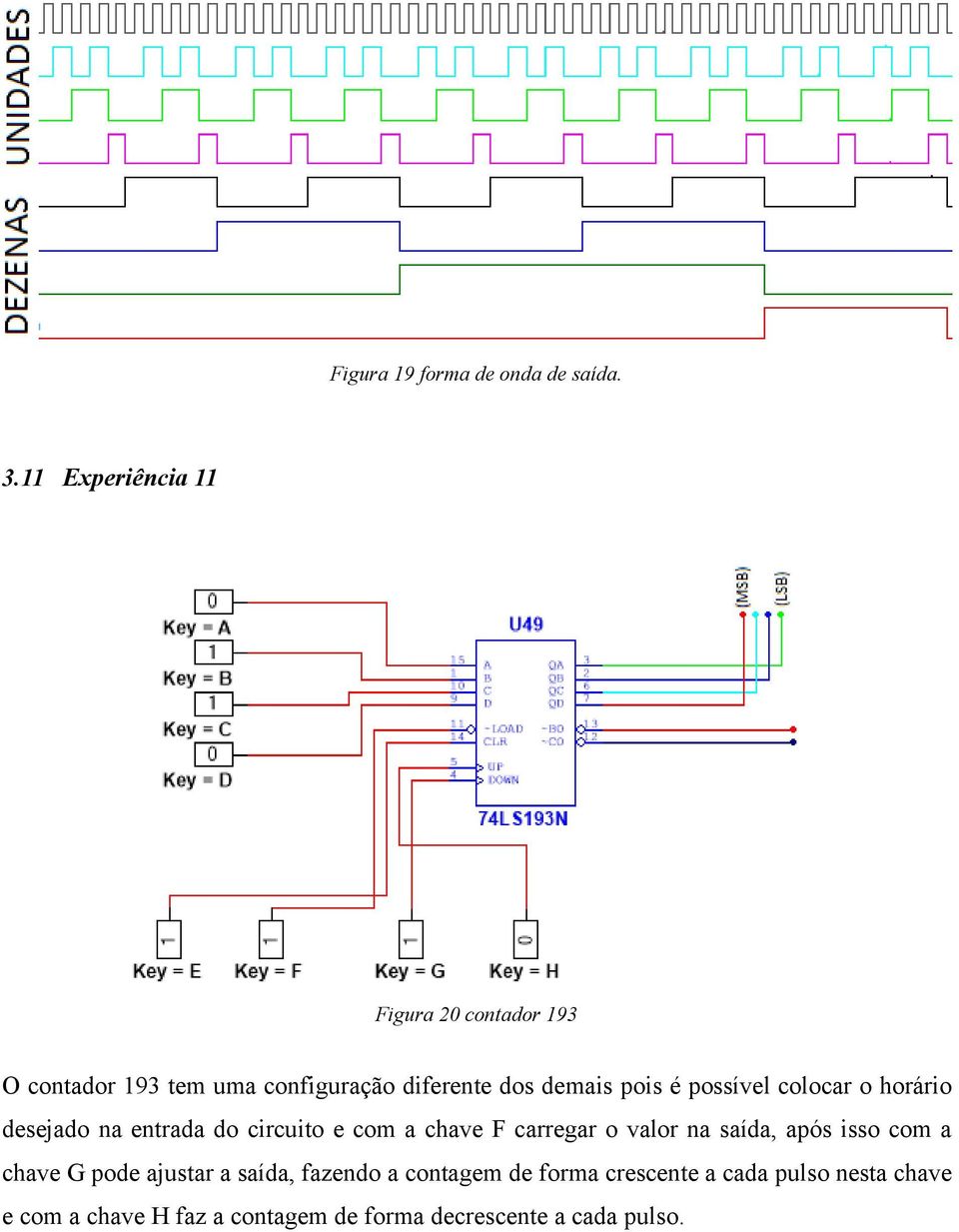 possível colocar o horário desejado na entrada do circuito e com a chave F carregar o valor na saída,