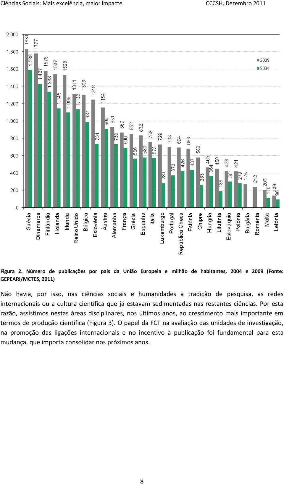 humanidades a tradição de pesquisa, as redes internacionais ou a cultura científica que já estavam sedimentadas nas restantes ciências.