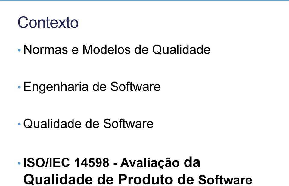 Qualidade de Software ISO/IEC 14598
