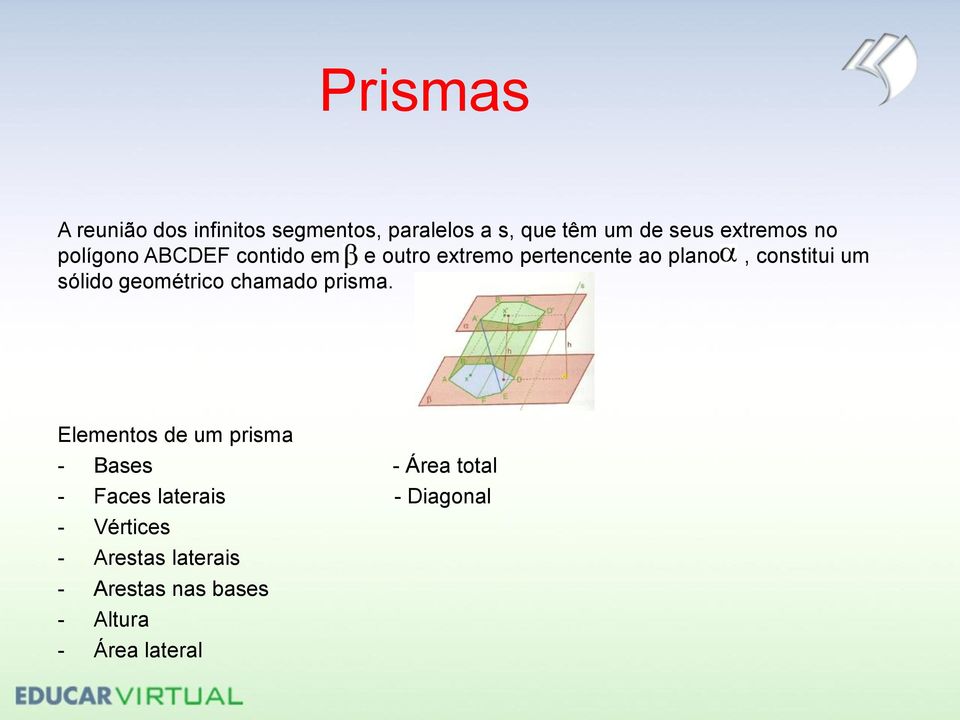 sólido geométrico chamado prisma.