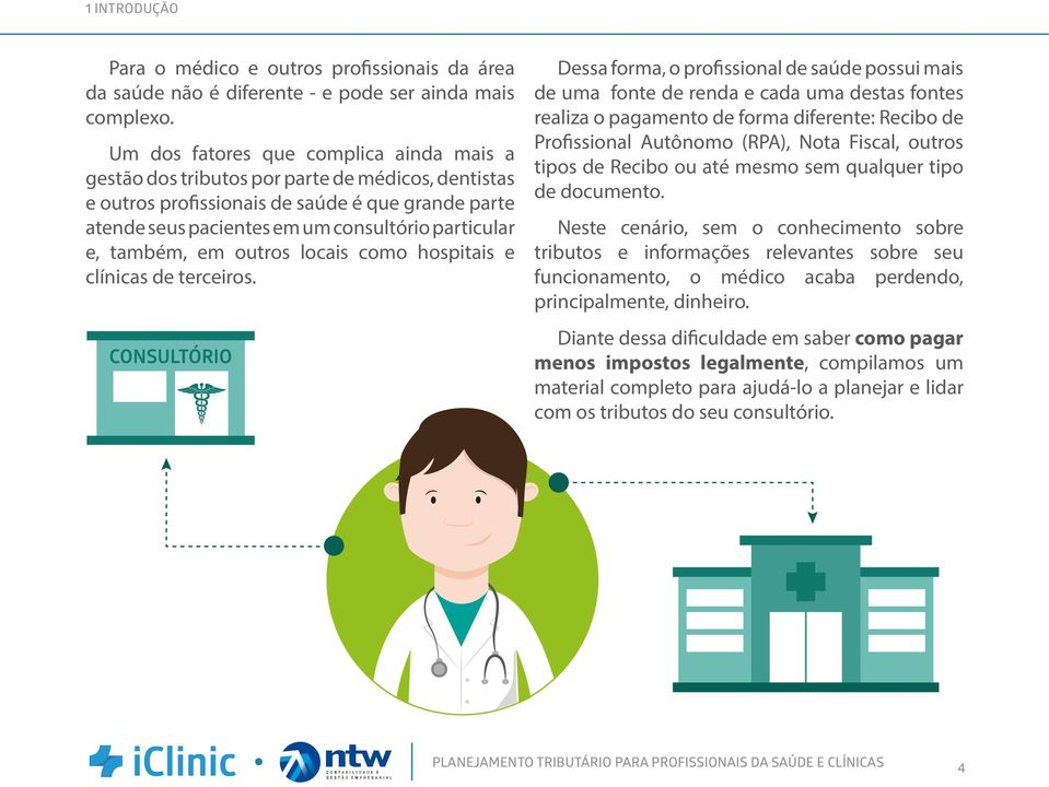 também, em outros locais como hospitais e clínicas de terceiros.