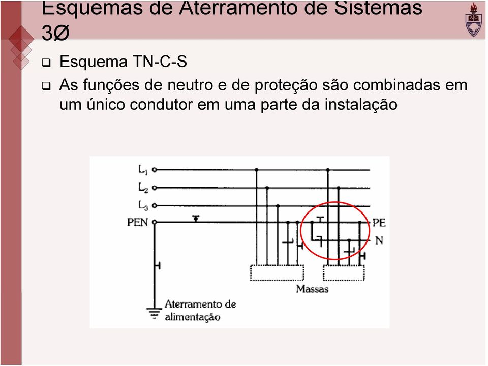 neutro e de proteção são combinadas