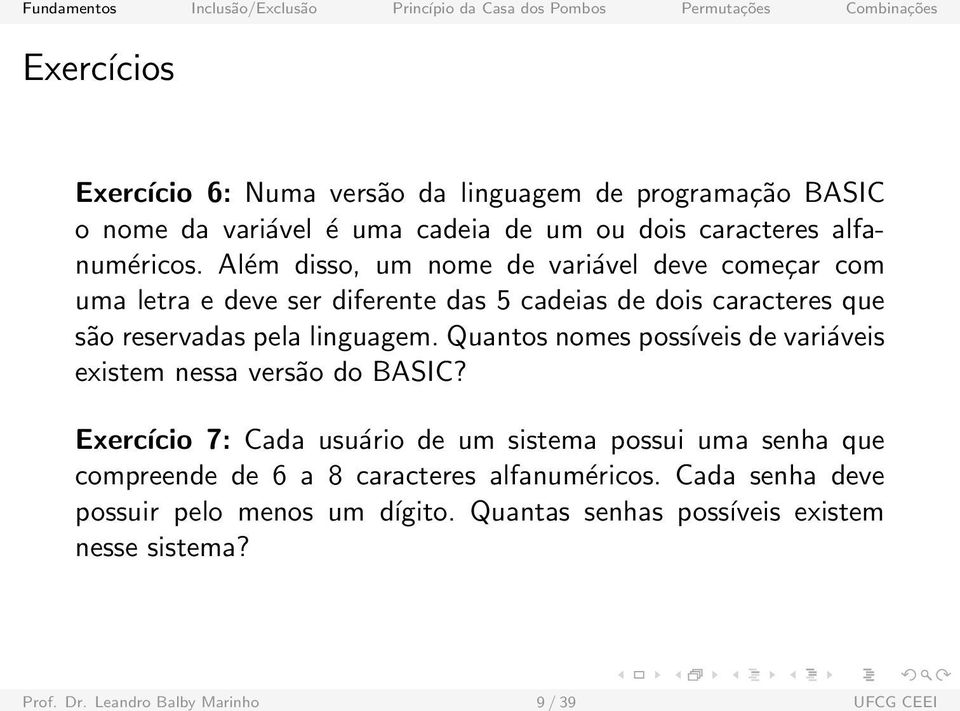 Quantos nomes possíveis de variáveis existem nessa versão do BASIC?