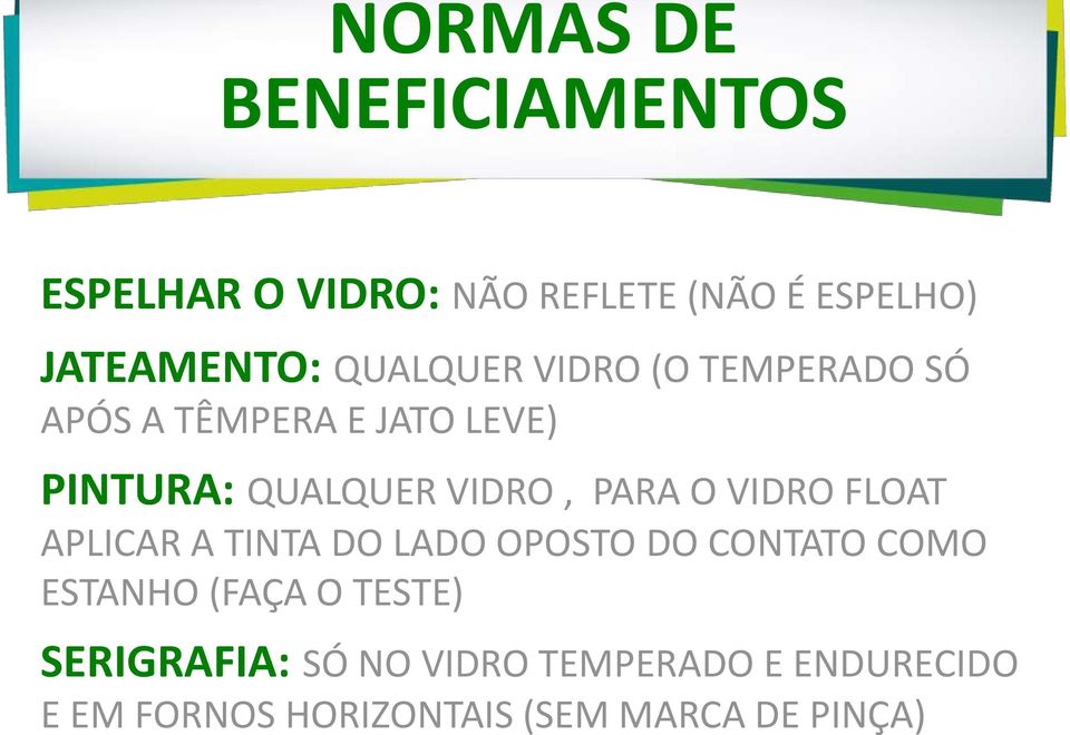 PARA O VIDRO FLOAT APLICAR A TINTA DO LADO OPOSTO DO CONTATO COMO ESTANHO (FAÇA O