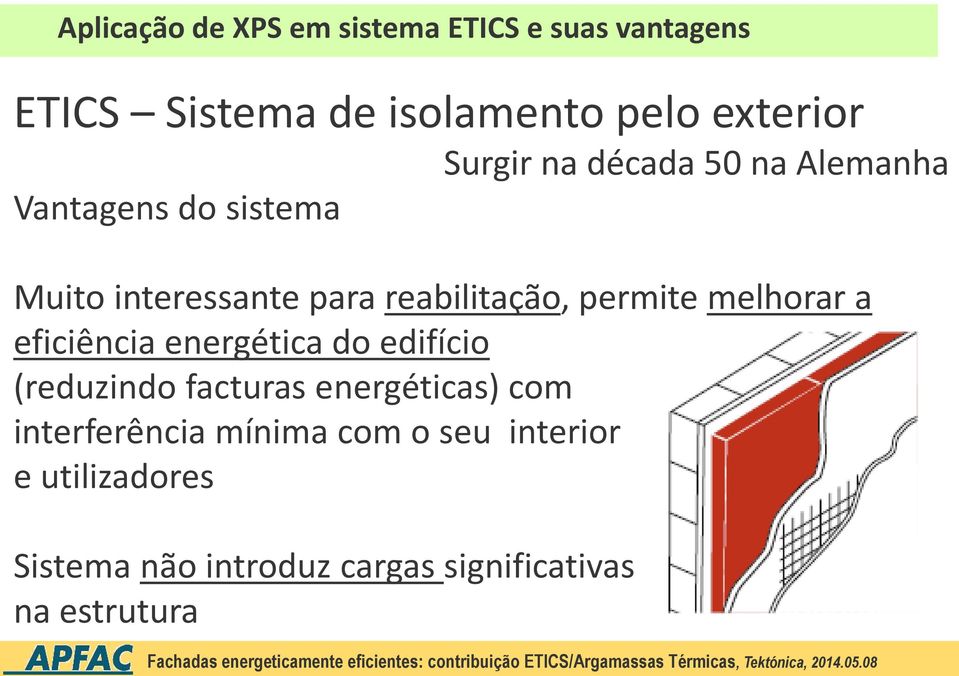 energética do edifício (reduzindo facturas energéticas) com interferência mínima