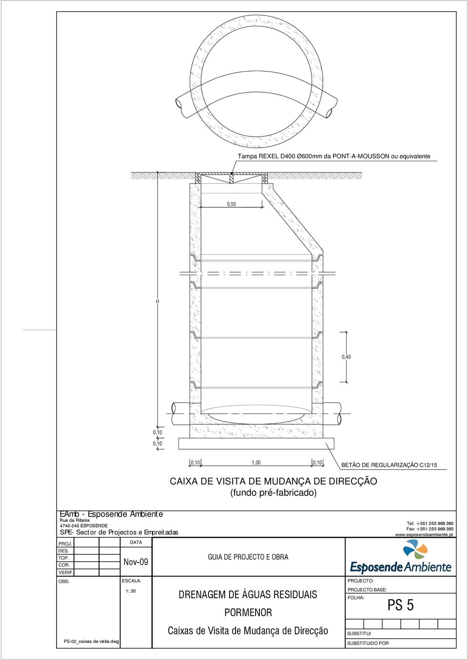 pré-fabricado) EAmb - Esposende Ambiente SPE- Sector de Projectos e Empreitadas PS-02_caixas