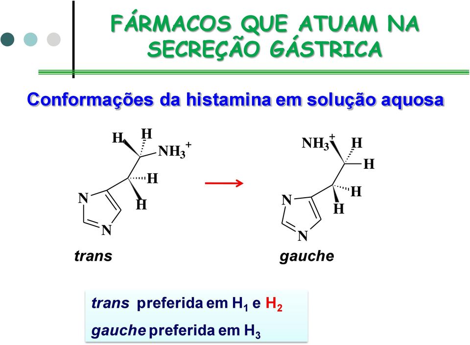 + N H N gauche H H H trans preferida