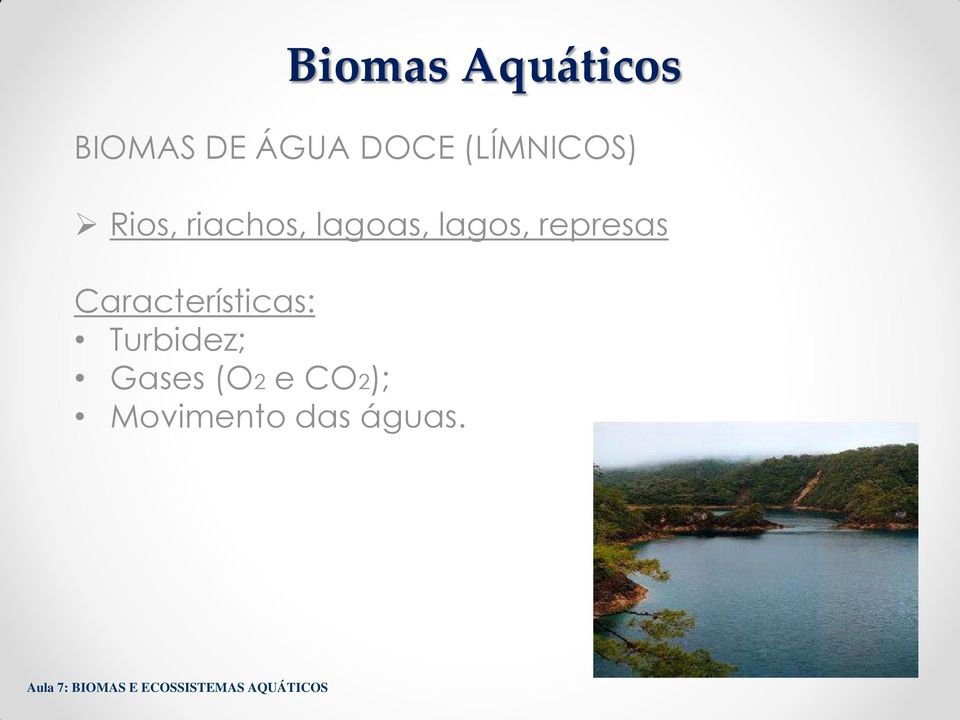 lagos, represas Características: