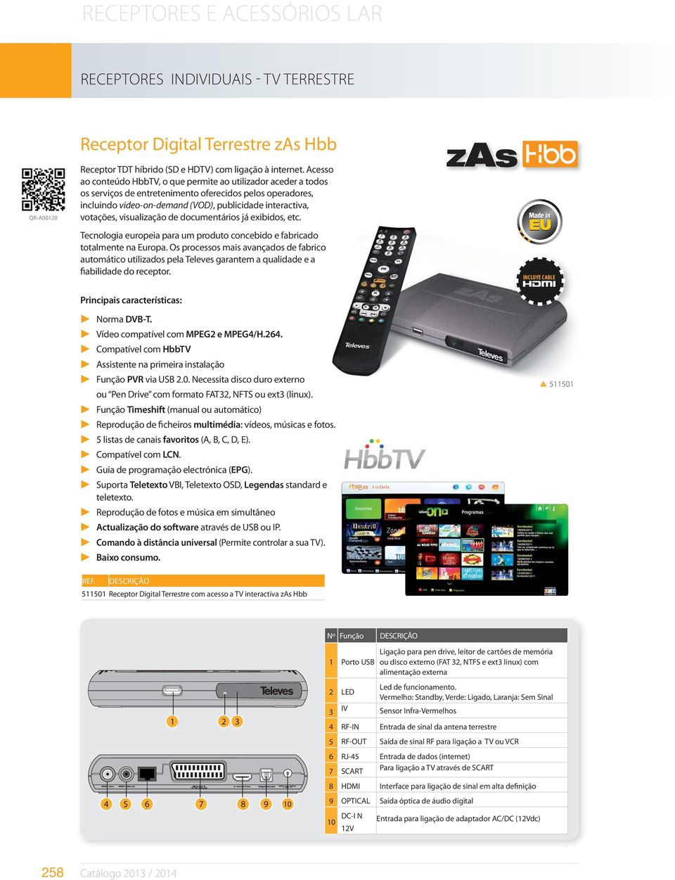 visualização de documentários já exibidos, etc. Tecnologia europeia para um produto concebido e fabricado totalmente na Europa.