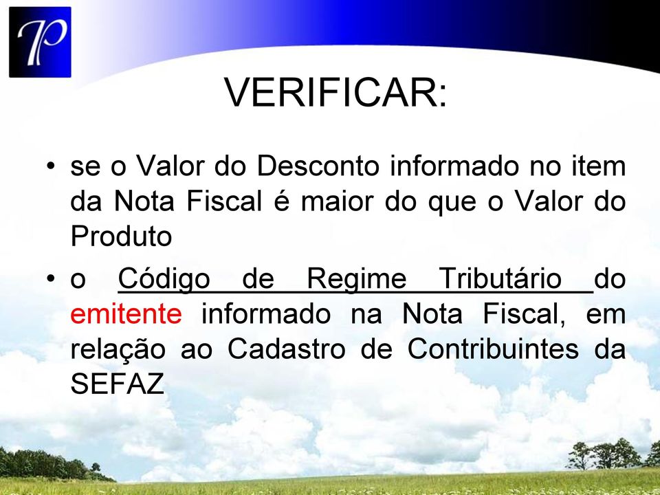 de Regime Tributário do emitente informado na Nota