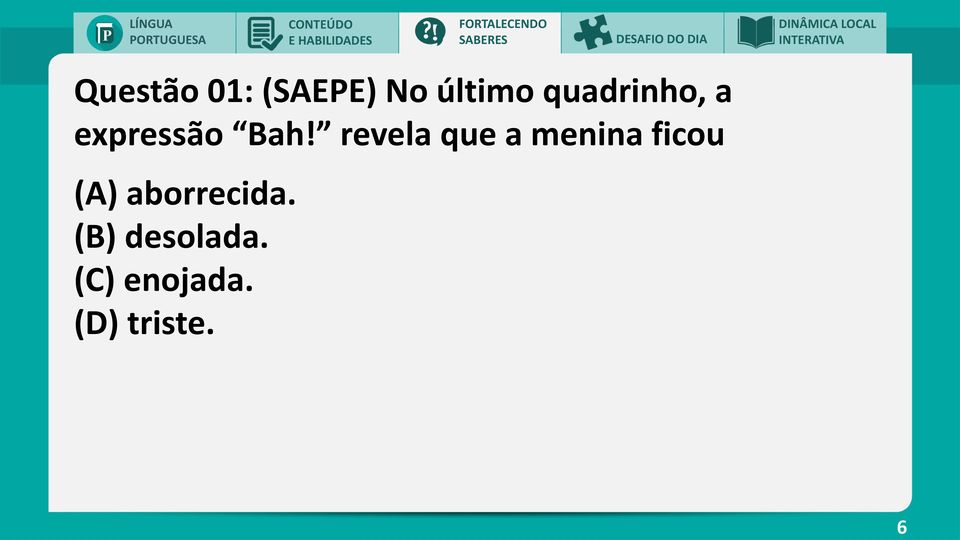 quadrinho, a expressão Bah!