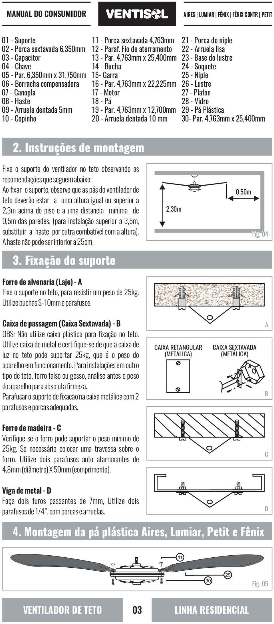 4,763mm x 25,400mm 14 - Bucha 15- Garra 16 - Par. 4,763mm x 22,225mm 17 - Motor 18 - Pá 19 - Par.