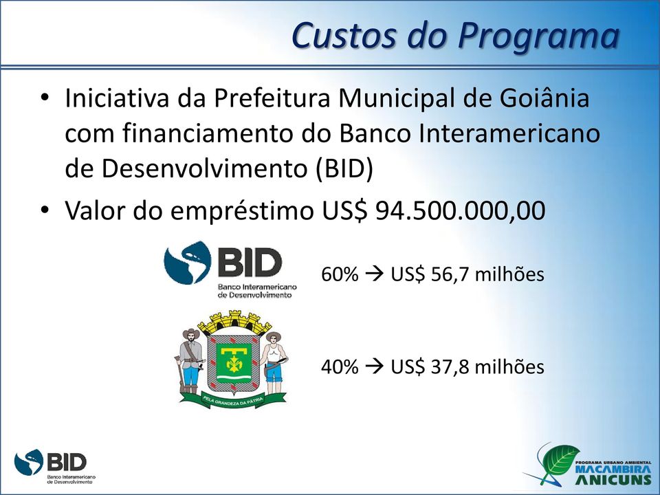 Interamericano de Desenvolvimento (BID) Valor do