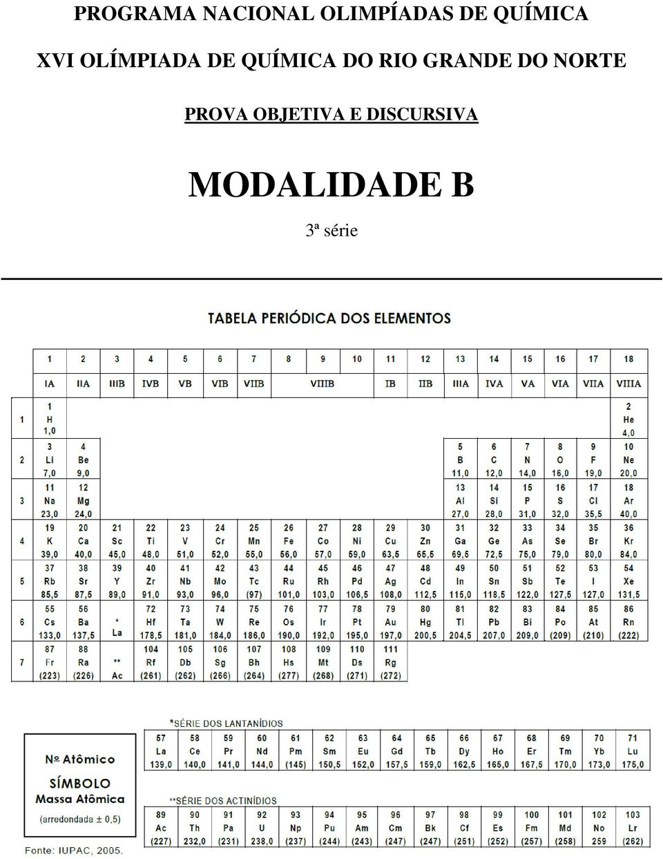 DO RIO GRANDE DO NORTE PROVA