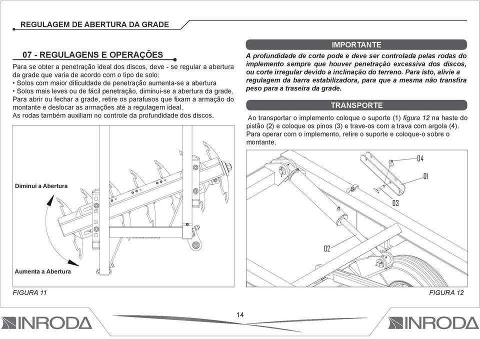 Para abrir ou fechar a grade, retire os parafusos que fixam a armação do montante e deslocar as armações até a regulagem ideal.