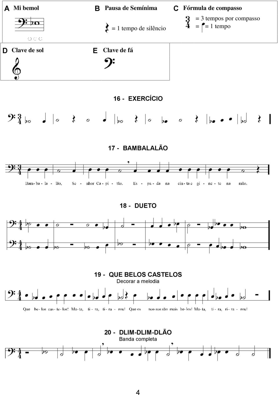 BAMBALALÃO 18 - DUETO 19 - QUE BELOS CASTELOS Decorar a melodia