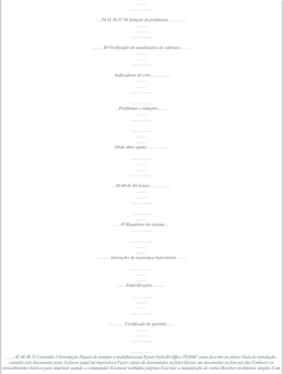 Seu manual do usuário EPSON STYLUS OFFICE TX300F - PDF Free Download