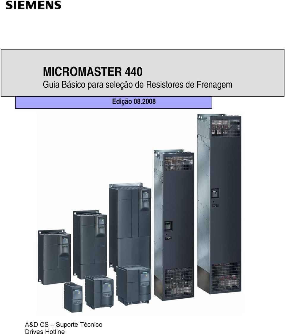 Micromaster 440 Guia Basico Para Selecao De Resistores De Frenagem Pdf Free Download