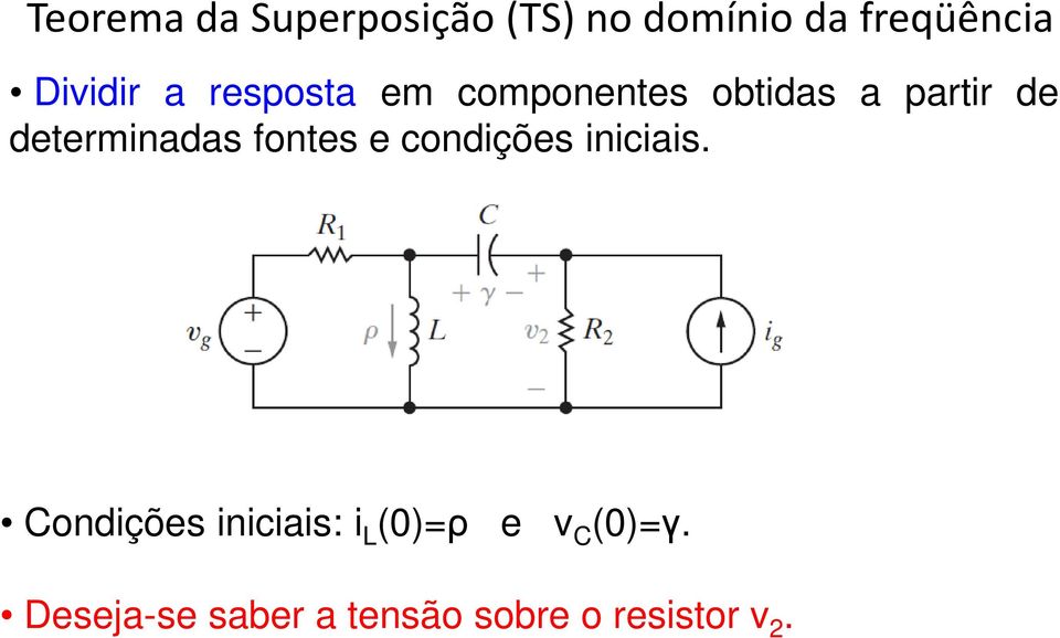 determinadas fontes e condições iniciais.