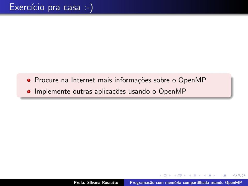 informações sobre o OpenMP