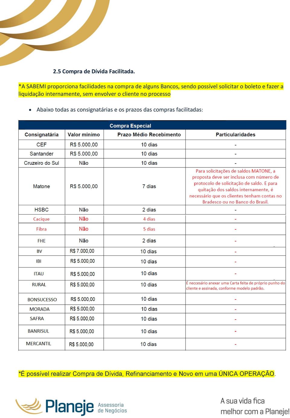 o boleto e fazer a liquidação internamente, sem envolver o cliente no processo Abaixo