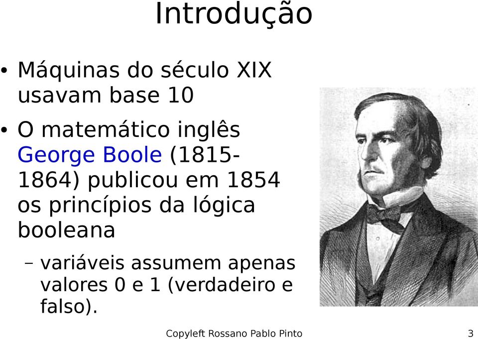1854 os princípios da lógica booleana variáveis assumem