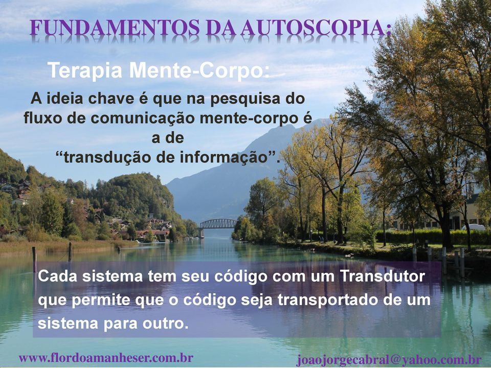 transdução de informação.