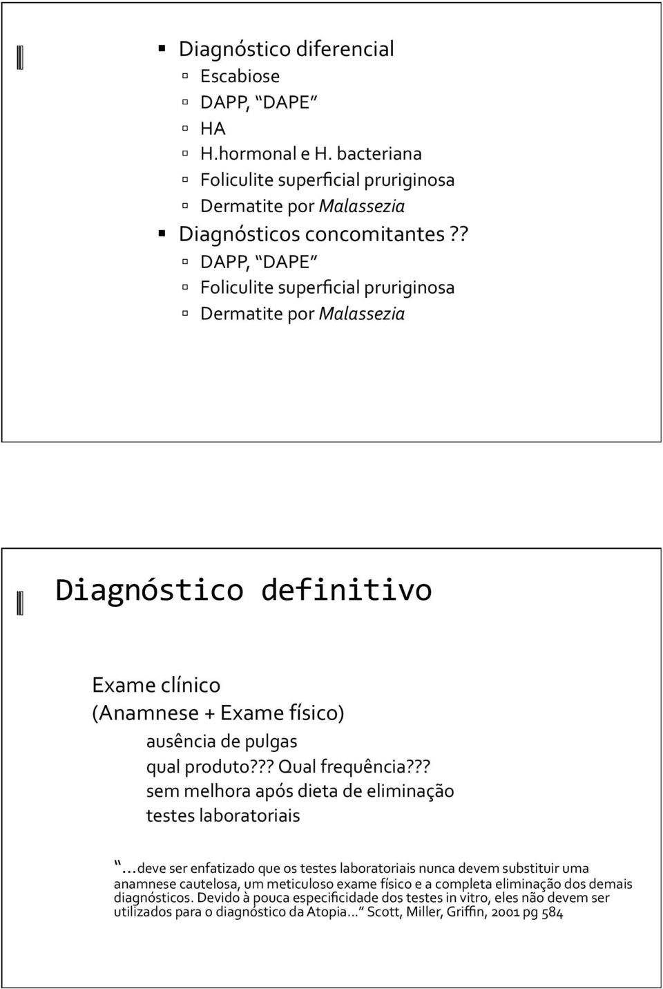 ?? Qual frequência??? sem melhora após dieta de eliminação testes laboratoriais.