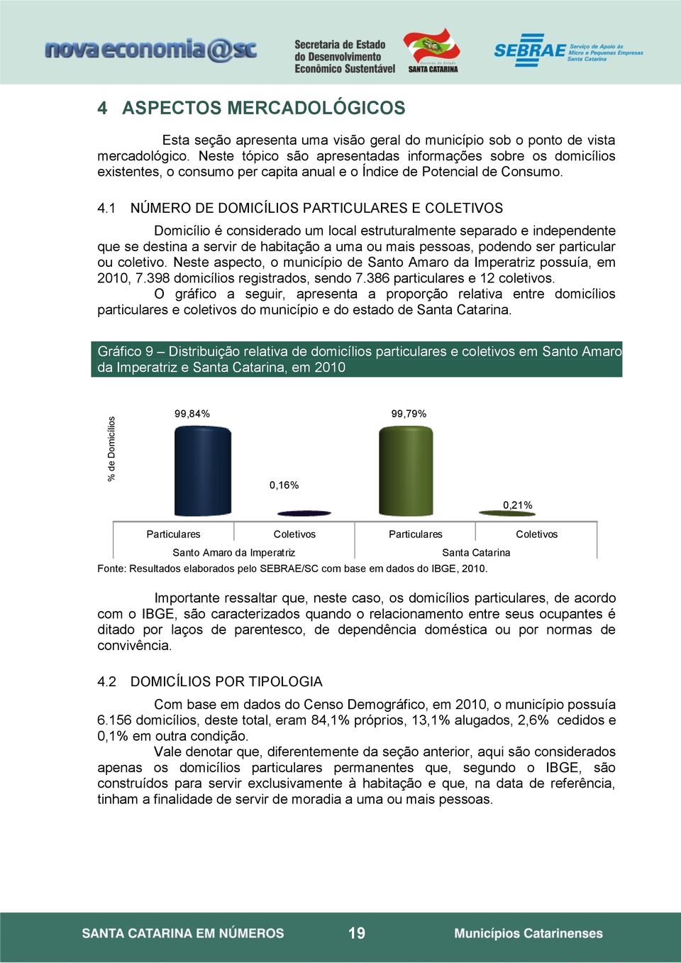 1 NÚMERO DE DOMICÍLIOS PARTICULARES E COLETIVOS Domicílio é considerado um local estruturalmente separado e independente que se destina a servir de habitação a uma ou mais pessoas, podendo ser