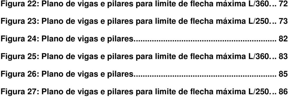 .. 73 Figura 24: Plano de vigas e pilares.