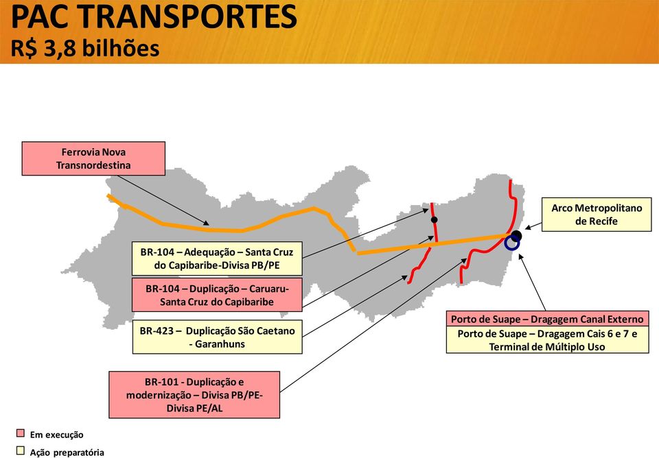 São Caetano - Garanhuns Porto de Suape Dragagem Canal Externo Porto de Suape Dragagem Cais 6 e 7 e Terminal