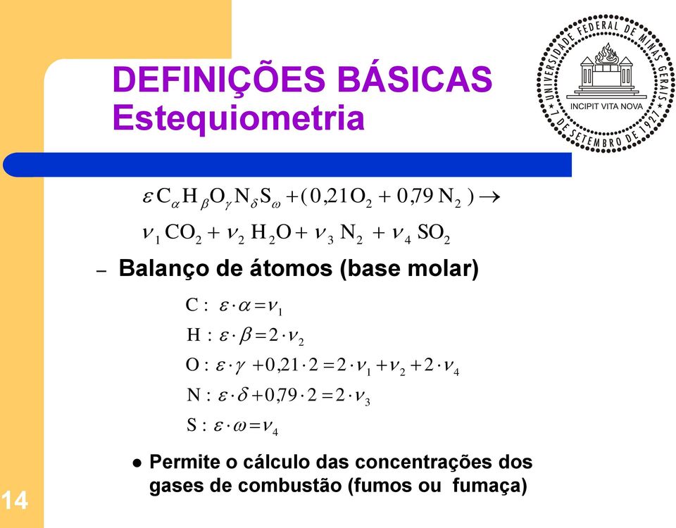 gases de combustão (fumos ou fumaça) 4 3 SO N O H