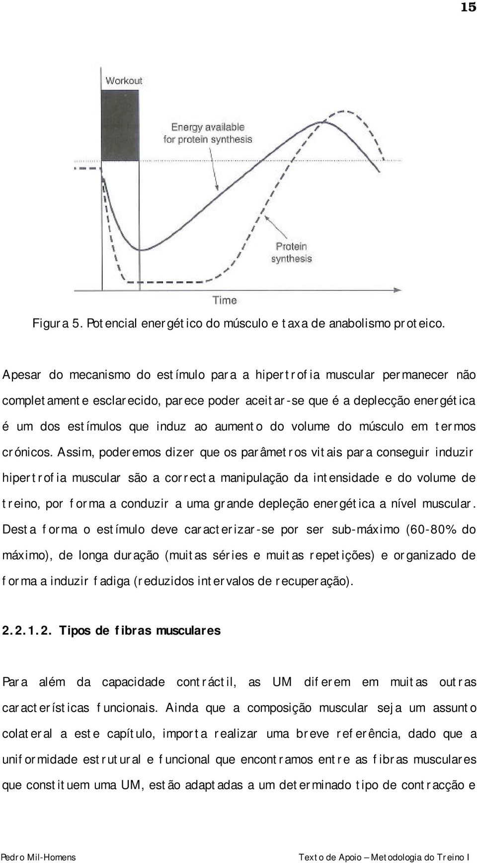 volume do músculo em termos crónicos.