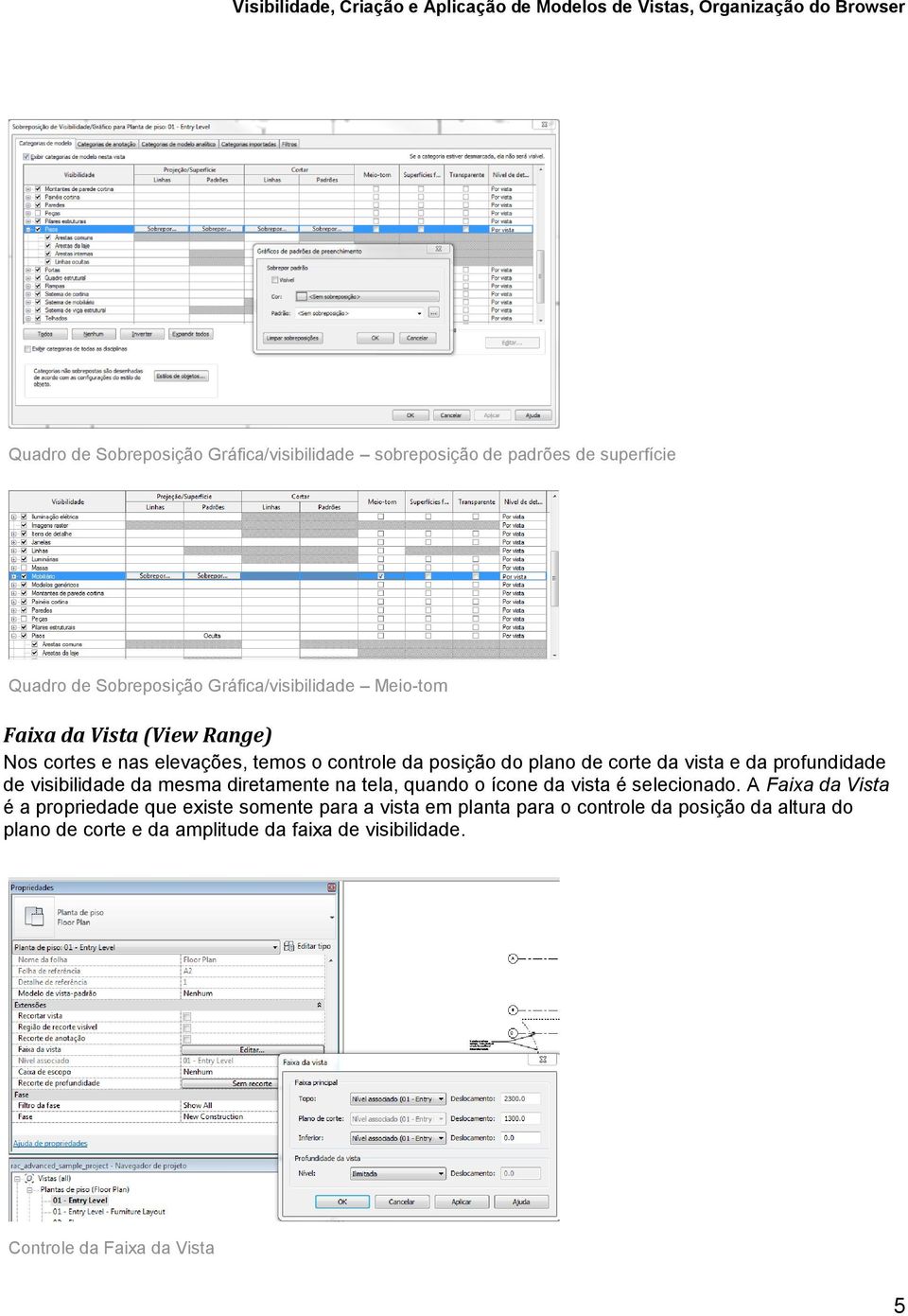 visibilidade da mesma diretamente na tela, quando o ícone da vista é selecionado.