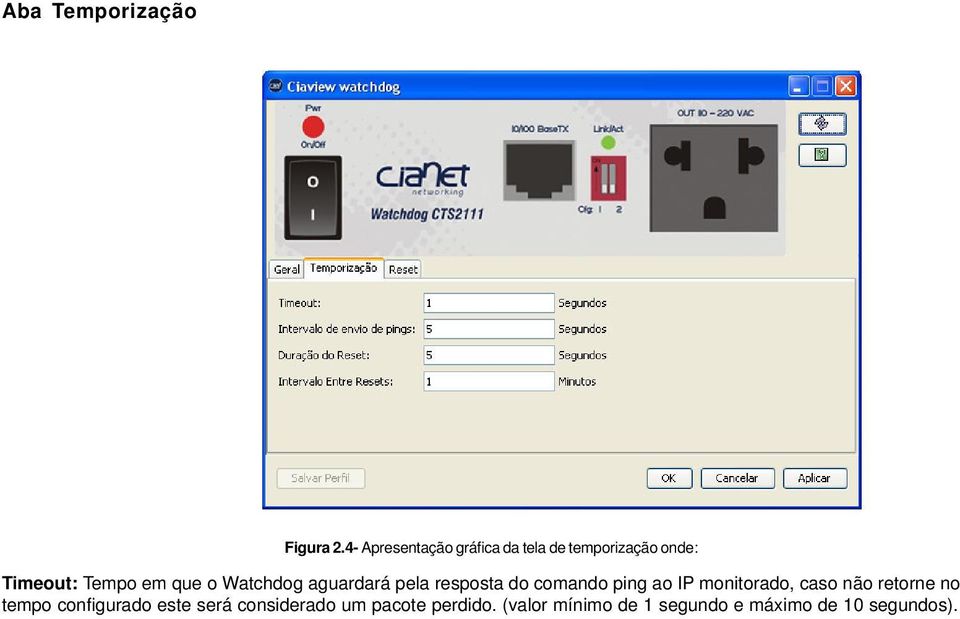 o Watchdog aguardará pela resposta do comando ping ao IP monitorado, caso