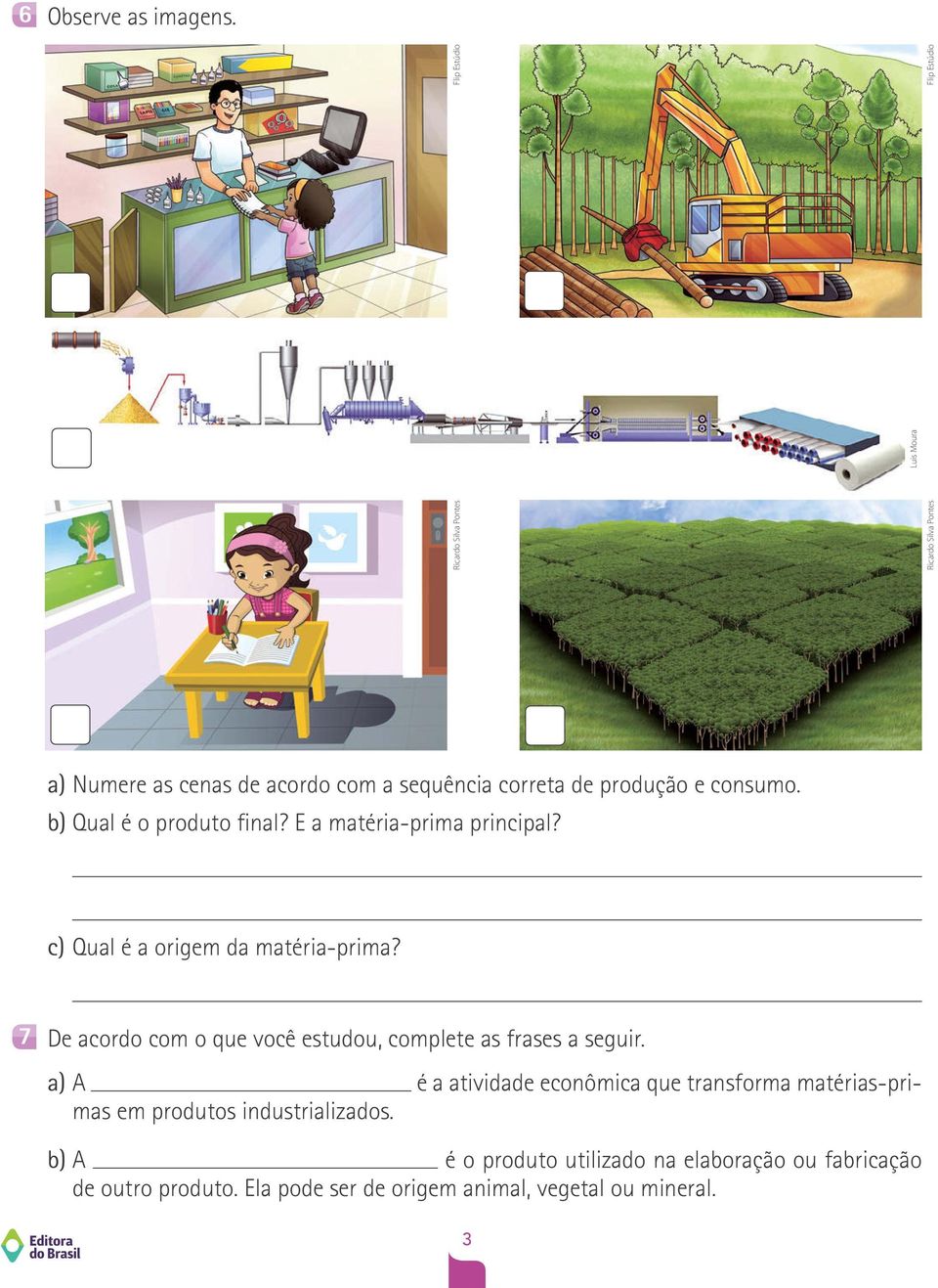 produção e consumo. b) Qual é o produto final? E a matéria-prima principal? c) Qual é a origem da matéria-prima?