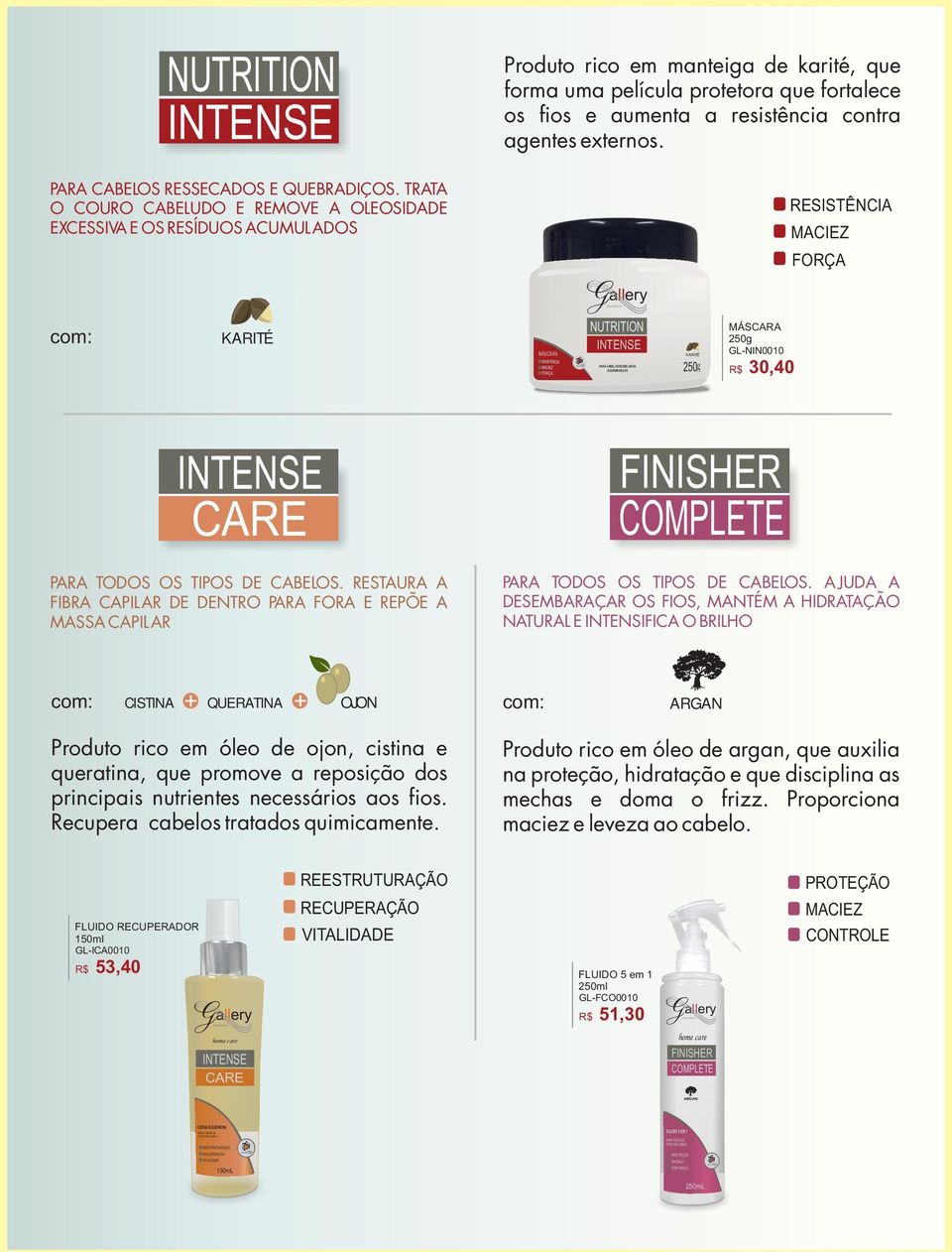 contra agentes externos. RESISTÊNCIA FORÇA NUTRITION PARA CABELOS RESSECADOS E QUEBRADIÇOS GL-NIN0010 R$ 30,40 S.