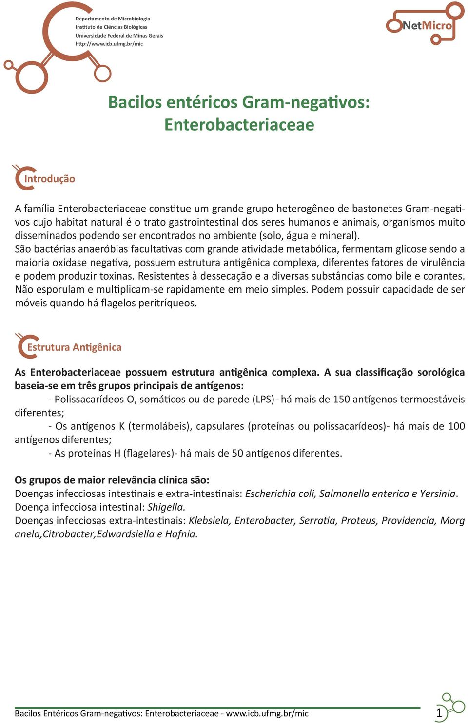 gastrointestinal dos seres humanos e animais, organismos muito disseminados podendo ser encontrados no ambiente (solo, água e mineral).