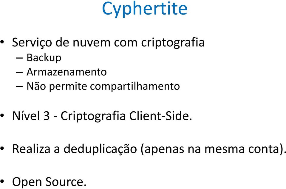 compartilhamento Nível 3 - Criptografia