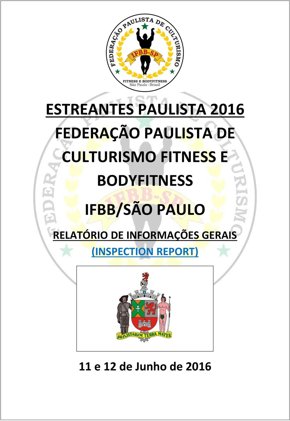 BODYFITNESS IFBB/SÃO PAULO RELATÓRIO DE