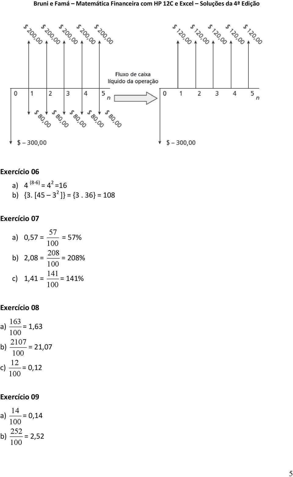 100 141 c) 1,41 = = 141% 100 Exercício 08 163 a) = 1,63 100 2107 b)