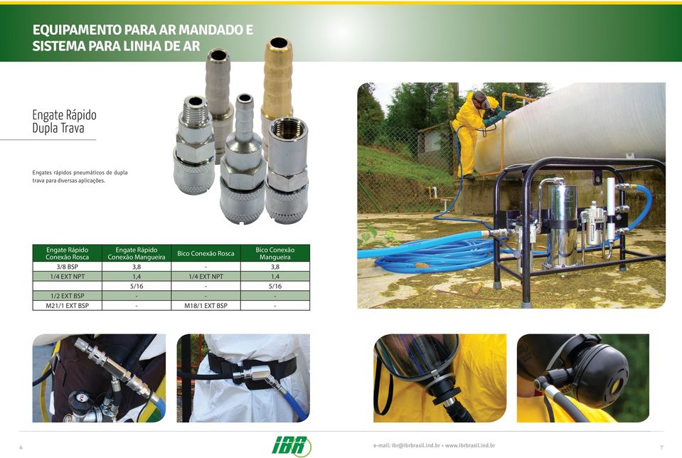 Engate Rápido Conexão Rosca 3/8 BSP 1/4 EXT NPT 1/2 EXT BSP M21/1 EXT BSP 6 Engate Rápido Conexão